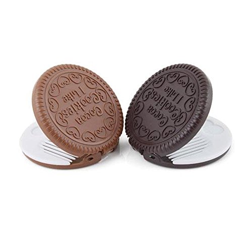 Yueton pack of 2 mini pocket chocolate cookie compact m…