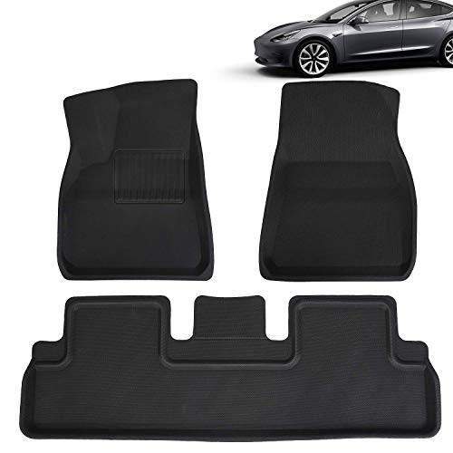 Tesla Model 3 Floor Mats All Weather AntiSlip car Floor Liner Waterproof Custom Fit 20172022