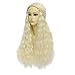 HH Building Cosplay Wig for Game of Thrones Daenerys Targaryen khaleesi Long Wavy Hair (Beige)