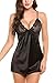 Avidlove Women Lingerie V Neck Nightwear Satin Sleepwear Lace Chemise Mini Teddy