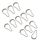 Shower Curtain Ring Hooks - Brushed Nickel