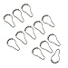 Shower Curtain Ring Hooks - Brushed Nickel