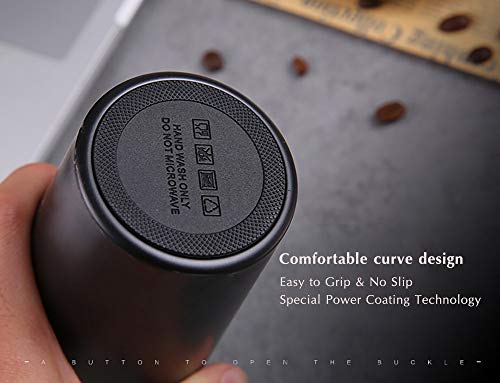 Coffee Travel Mug, Yeslike 17oz Stainless Steel Vacuum Insulated Tumbler with Lid, Coffee Cup Flask for Hot & Cold Drinks - Thumbnail 4
