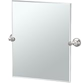 Gatco 4339SM Tiara Small Rectangle Mirror, Satin Nickel, 24"H X 19.50"W