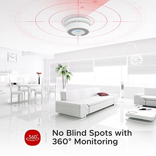 XSense 10Year Battery Combination Smoke Carbon Monoxide Alarm Detector with Large LCD Display