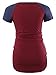 Pinkydot Women's Baseball Crew Neck Raglan Sleeve Side Ruched Maternity T Shirts Top Pregnancy Shirt