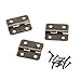 dophee 12pcs Antique Brass Mini Hinges Connectors for Cabinet Drawer Crafts Wooden Box Jewelry Gift Box with Mounting Screws - 0.73