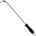 OLIGAI BBQ Ash Tool for Big Green Egg Stainless Steel Ash Tool Poker for Kamado Joe Charcoal Smoker Wood Burning Stove Ash Rake,Ash Tool for Other Charcoal Grills Corner Cleaner Accessories 17.5"