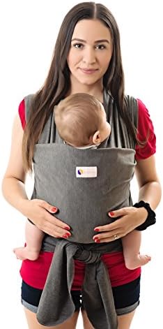 Scandinavian Baby Sling for Newborns and Infants, Adjustable Cotton/Spandex Wrap, HandsFree Swaddle for Moms and Dads, Supports Discrete Breastfeeding, Travel Friendly