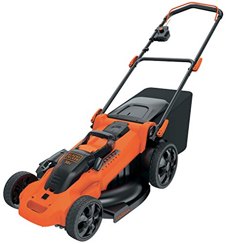 Black+Decker Clma4820L2-Qw Tondeuse Sans Fil - 7 Hauteurs Réglables De 38 À 100 Mm - 2 Batteries, 36V, Orange, 48 Cm