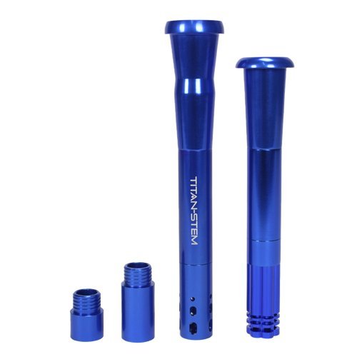 TITAN STEM METAL ALUMINUM DOWNSTEM MULTIPLE SIZES 3" THROUGH 8.5" W/ MULTI PERCS ACE-LABZ BLUE