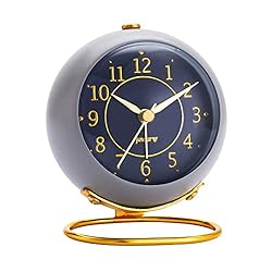 Metal Desk Alarm Clock, rjuwurv Retro Bedroom Table