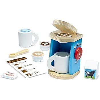 Amazon.com: Melissa & Doug 11-Piece Brew and Serve Wooden ...