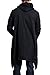 VICTORIOUS Men's Long Length Cloak Cardigan Hoodie JK701 - Black - Large - J7A