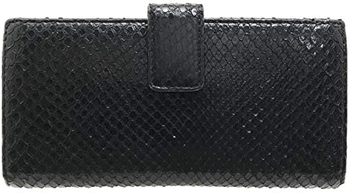 Amazon グッチ 長財布 ハート クレスト Wホック長財布 パイソン ブラック 黒 8566 Gucci レザー 革 エンブレム 紋章 二つ折り長財布 両開き長財布 財布 ロングウォレット ウォレット サイフ 箱付き 財布