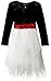 ZUNIE Girls' Velvet Fairy Hem Dress with Bow