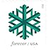 USPS Geometric Snowflakes Forever Stamps, Book of 20