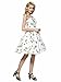 Maggie Tang Women's 1950s Vintage Rockabilly Dress Size L Color White cherry