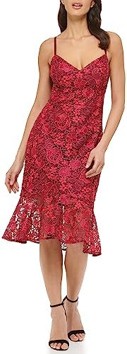 vera wang lace cocktail dress Lace Pattern Knee-Length Dress