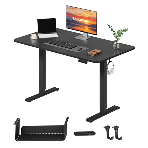 SANODESK Höhenverstellbarer Schreibtisch elektrisch 120x60 cm