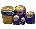 Purple Set of 5 Cutie Nesting Dolls Matryoshka Madness Russian Doll