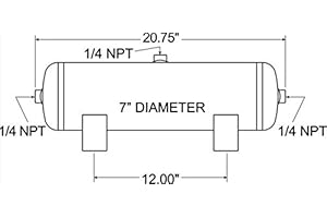 AIRIDE Firestone 9148 3 Gallon 3 Port Air Tank