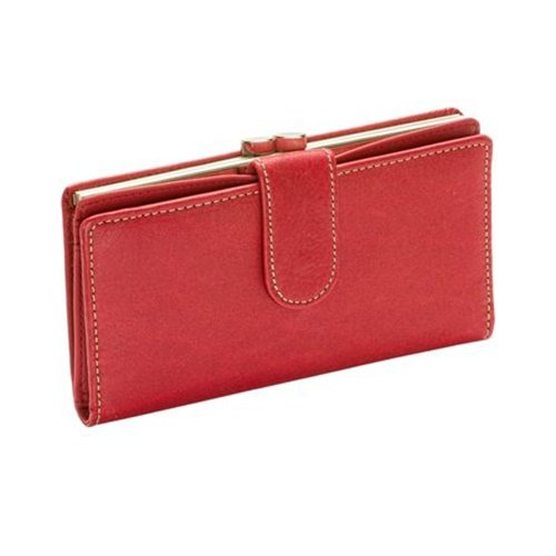 Mundi Red Rio Tab Clutch Checkbook Wallet
