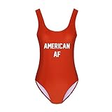 PINJIA Women's Letter Print Backless One Piece Monokini Bikini(MX05)