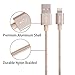 IWAVION Car Charger (4.8A/24W) with 3FT/1M Nylon Braided Lightning to USB Cable for Apple iPhone 7/7 Plus/6s/6s Plus/6/6 Plus/5s/5c/5, iPad Mini/Air/Pro, iPod, Samsung Galaxy S7/Edge/Note (Gold)
