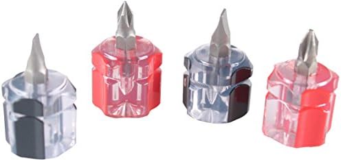 Screwdriver Set,Mini Stubby Tools - Mini Stubby Phillips Slotted Screwdriver Set 4 Piece,Tools for Men Also Good Cute Gift for Ladies,Girls by SJ TOOLS.