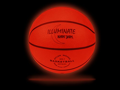 Kan Jam ILLUMINATE Ultra-Bright LED Light-Up Glow Basketball (Official Size and Weight)