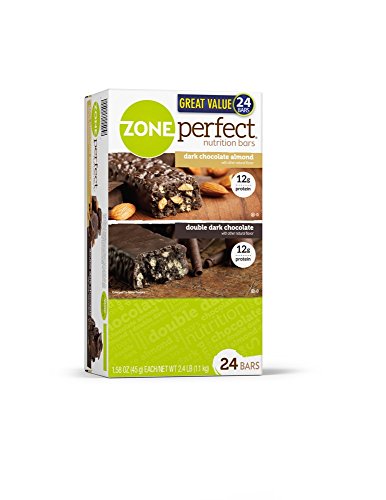 ZonePerfect High Protein Nutrition Bars, Dark Chocolate Almond & Double Dark Chocolate (24 ct)