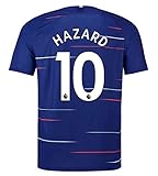 terfgrt Chelsea Hazard # 10 Soccer Jersey 2018-2019 Home Mens Jersey Blue(S-XXL)