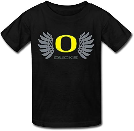 Ambom Youth Oregon Ducks Kids Boys And Girls 100% Cotton T-Shirt M Black