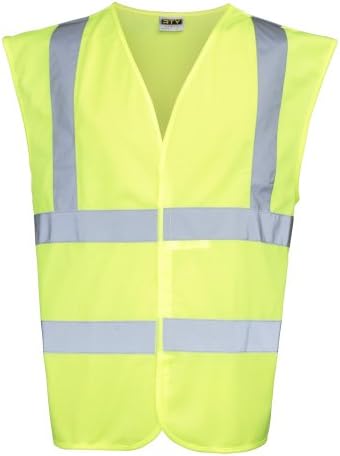 RTY High Visibility Unisex High Vis Sleeveless Waistcoat / Vest (L) (Fluorescent Yellow)