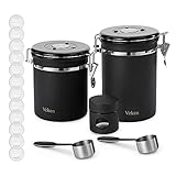 Veken Coffee Canister, 2 Piece Airtight Stainless