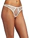 Carnival Womens Satin Thong Panty, Ivory, XX-Large
