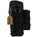 LOVOUS Military MOLLE Tactical Travel Water Bottle Kettle Pouch Carry Bag Case for Outdoor Activities (Black)