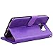 S6 Case, Arae Samsung Galaxy S6 wallet case,[Wrist Strap] Flip Folio [Kickstand Feature] PU leather wallet case with ID&Credit Card Pockets For Samsung Galaxy S6 (Purple)