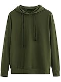 Romwe Women's Loose Casual Long Sleeve Sweatshirt Hooded Pullover Top