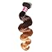 Nadula 8A Grade Brazilian 3 Tone Ombre Color 1B/4/27# Body Wave Hair 3 Bundles Cheap Brazilian Virgin Human Hair Products 100+/-5g/pcs Weave Extensions Natural Color (18 20 22)