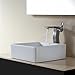 Kraus KCV-120 Square Ceramic Bathroom Sink, White