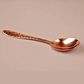 EnerMagiX Copper Spoons, 99.9% Pure Copper Long Soup Spoons, Durable Dessert Spoons,Table Spoon Use for Home, Kitchen and Restaurant (One pretend)