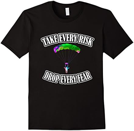 Mens Skydiving Parachute Watercolor Retro Graphic T shirt 2XL Black
