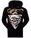 California Republic White Bandana Bear Men's Hoodie Hooded Sweatshirt
