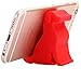 Z PLINRISE Puppy Desk Phone Stand Dog Shape Smartphone Holder for Free You Hands (Red)