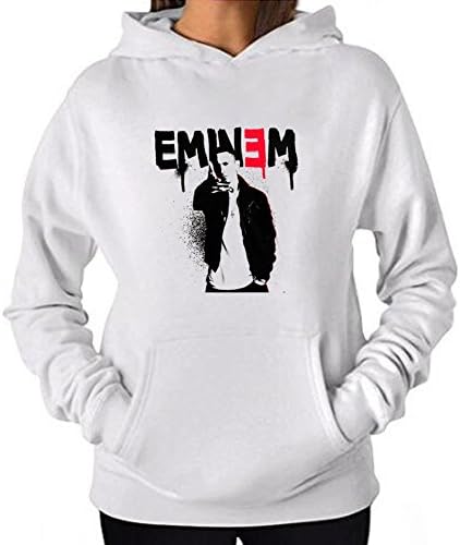 Aldwin Mananquil Women's Eminem Sprayed Up Graphic Hoodies L White