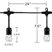 Enbrighten Classic Warm White String Lights, 24ft Black Cord, 12 Shatterproof Acrylic Bulbs, Weatherproof, Outdoor String Lights, 31662
