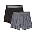 ExOfficio Men's Give-N-Go Boxer, Granite/Black, 2 Pack - Medium