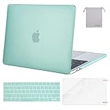 MOSISO MacBook Pro 13 inch Case 2019 2018 2017 2016 Release A2159 A1989 A1706 A1708,Plastic Hard Shell& Keyboard Cover& Screen Protector& Storage Bag Compatible Newest MacBook Pro 13,Mint Green